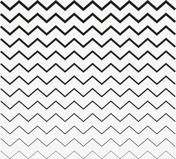 Zig zag horizontale lijnen. Vector illustratie, plat ontwerp. — Stockvector