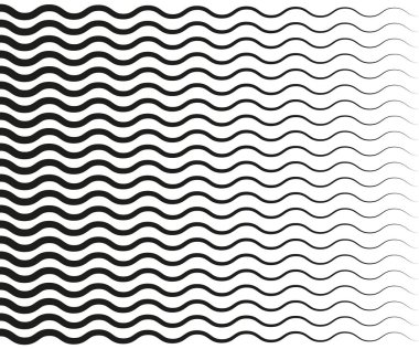 Dalgalı yatay çizgiler. Vektör illüstrasyonu, düz tasarım.