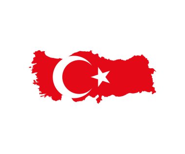 Hindi haritası, beyaz arka planda bayrak. Vektör illüstrasyonu.