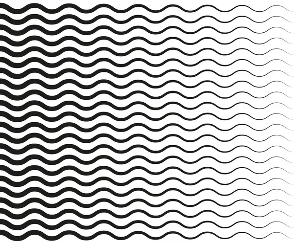Golvende horizontale lijnen. Vector illustratie, plat ontwerp. — Stockvector