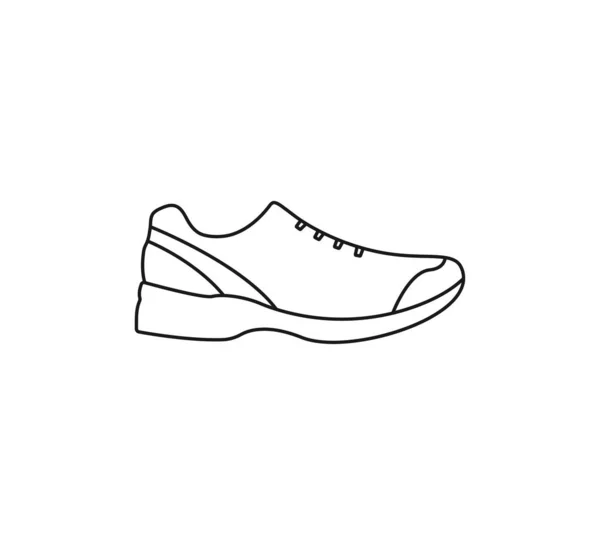 Icono de zapato corriendo. Ilustración vectorial, diseño plano . — Vector de stock