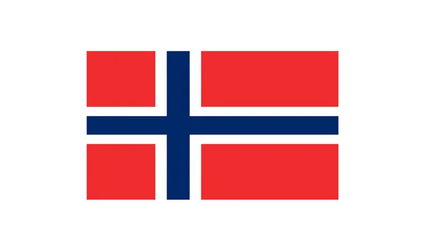 Bandiera della Norvegia. Bandiera ufficiale della Norvegia. Illustrazione vettoriale . — Vettoriale Stock