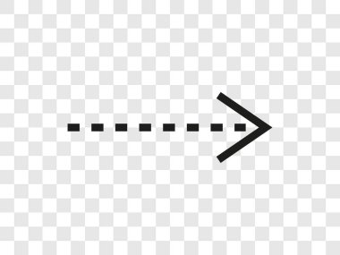 Arrow, dotted icon. Vector illustration, flat design.