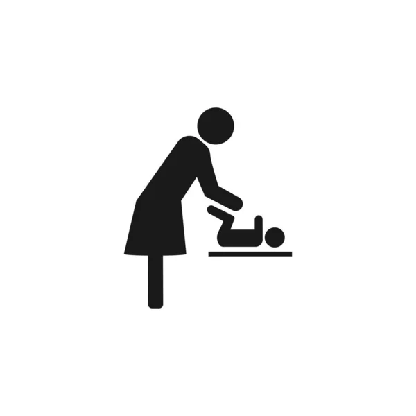 Baby change icon. Vector illustration, flat design — Stok Vektör