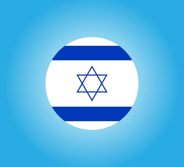 イスラエル国旗。イスラエルの公式旗。ベクターイラスト. — ストックベクタ