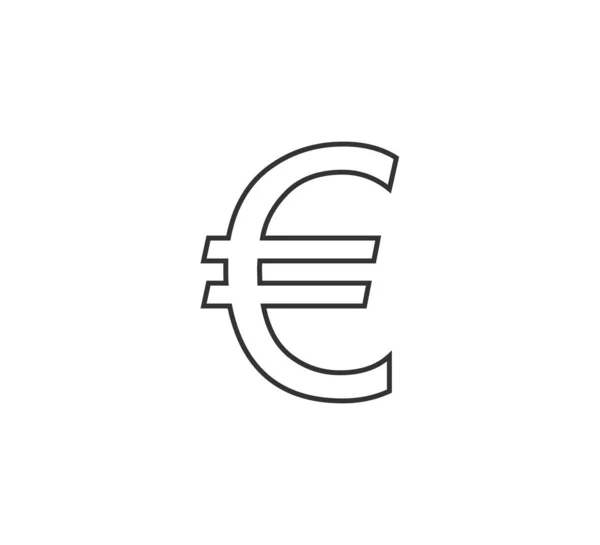 Icono de dinero euro. Ilustración vectorial, diseño plano — Vector de stock