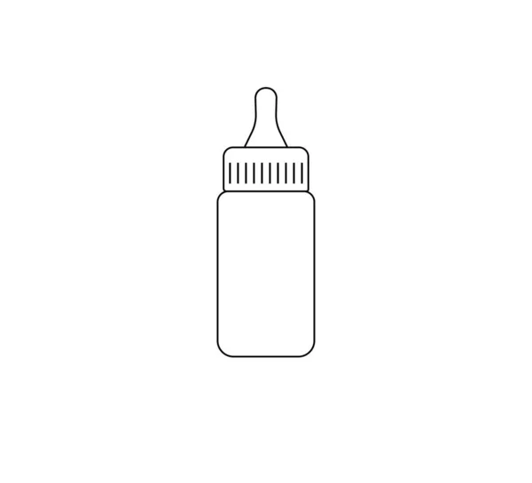 Ícone de garrafa de bebê. Ilustração vetorial, design plano . — Vetor de Stock