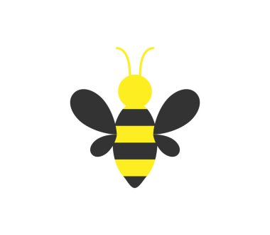 Arı bal ikonu. Vektör illüstrasyonu, düz tasarım.