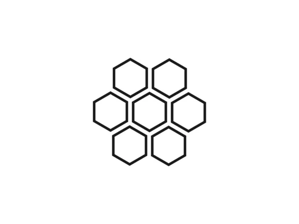 Las abejas, cariño, el icono del panal. Ilustración vectorial, diseño plano . — Archivo Imágenes Vectoriales