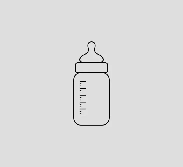Ícone de garrafa de bebê. Ilustração vetorial, design plano . —  Vetores de Stock