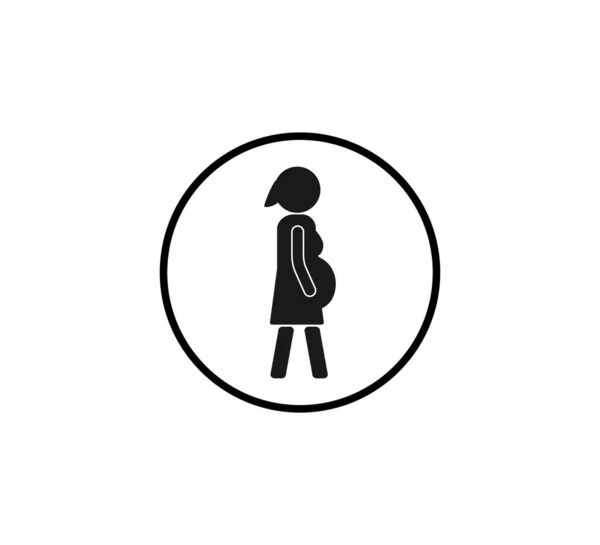 Mère, icône de la grossesse. Illustration vectorielle, design plat . — Image vectorielle