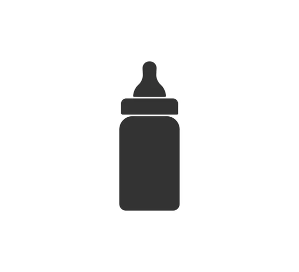 Детская бутылочка. Векторная иллюстрация, плоский дизайн . — стоковый вектор