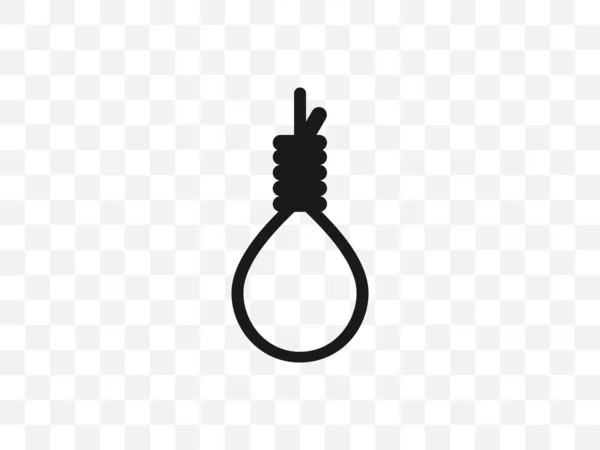 Gallows rope icon. Vector illustration, flat design.