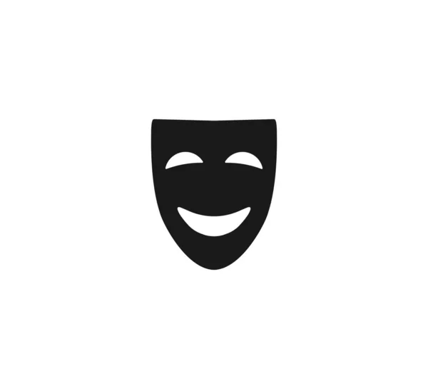 Theater mask icon. Vector illustration, flat design. — 스톡 벡터