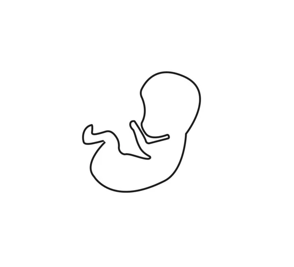 Embryo, plod, ikona těhotenství. Vektorová ilustrace. Flat. — Stockový vektor