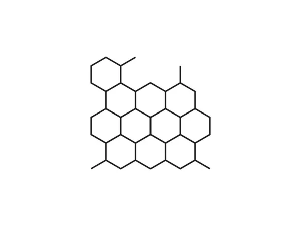 Bees, honey, honeycomb icon. Vector illustration, flat design. — 스톡 벡터