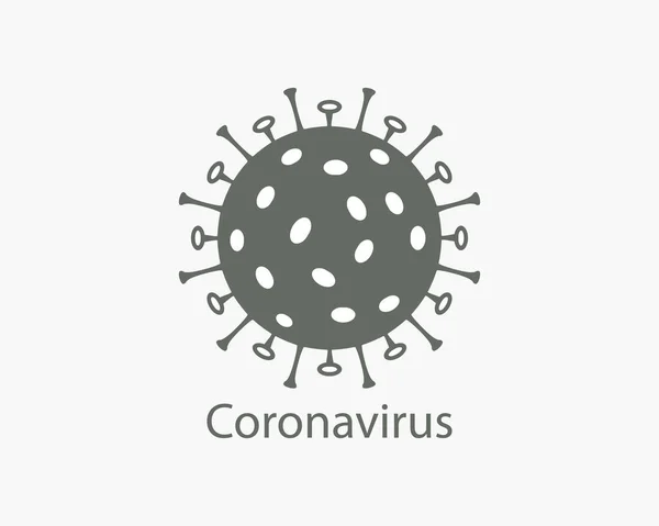 Coronavirus, ikon flu. Vektor ilustrasi, desain datar . - Stok Vektor