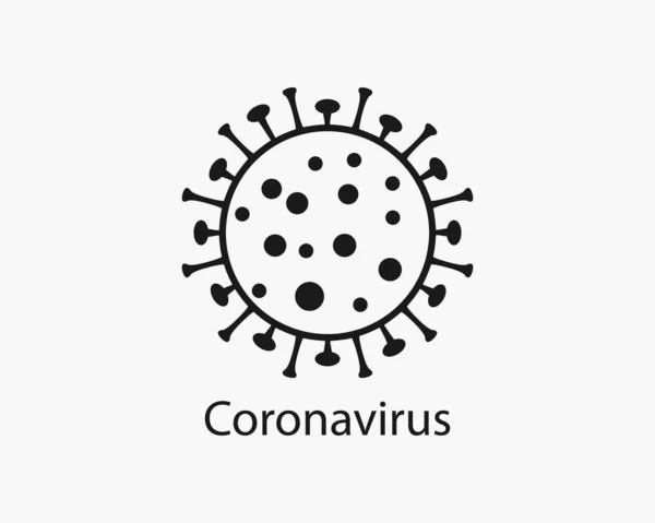 Coronavirus, ikon flu. Vektor ilustrasi, desain datar . - Stok Vektor