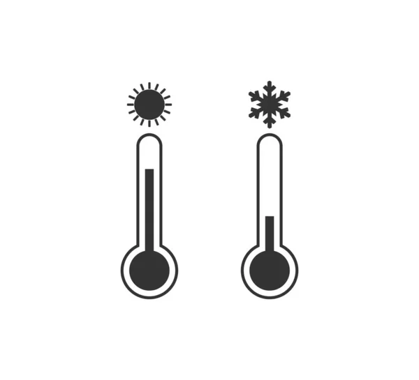 Icône température chaude et froide. Illustration vectorielle, design plat . — Image vectorielle