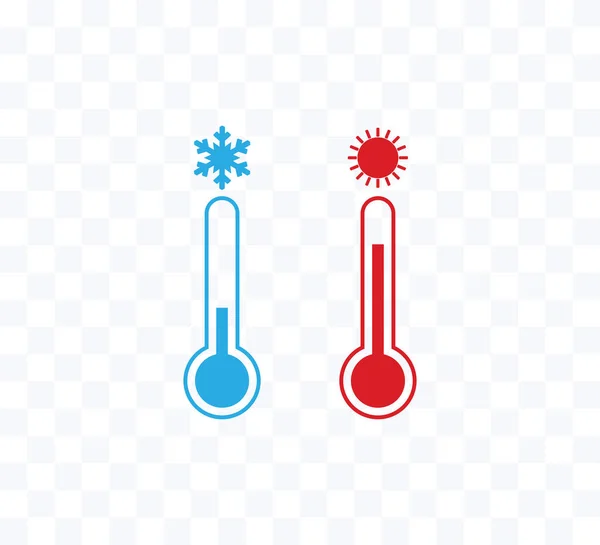 Icône température chaude et froide. Illustration vectorielle, design plat . — Image vectorielle