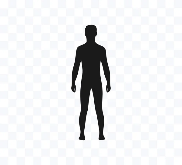 Man sport silhouette. Vector illustration. Flat. athletic — Stock Vector