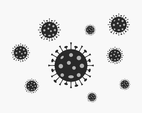 ウイルス、病気、インフルエンザのアイコン。ベクトルイラスト,平面デザイン. — ストックベクタ