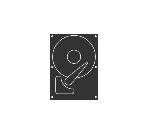 Hard disk drive icon. Vector illustration, flat design. — Stock Vector