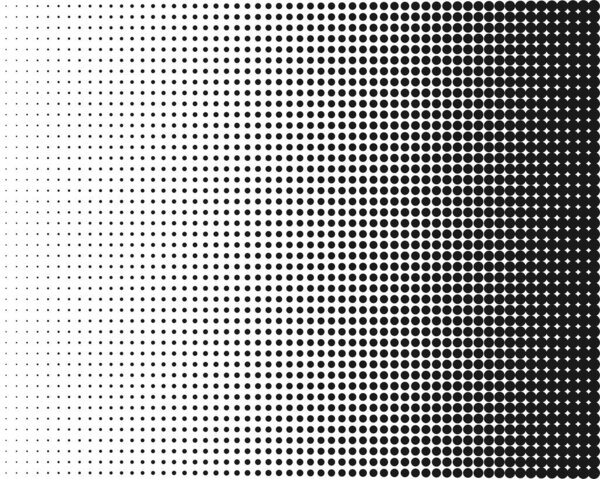 Halftone, transition monochrome dotted pattern Vector