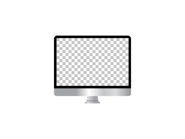 Illustrazione Vettoriale Disegno Piatto Icona Del Monitor Del Computer — Vettoriale Stock