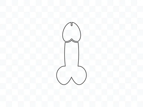 Health Penis Icon Vector Illustration Flat — Stock Vector