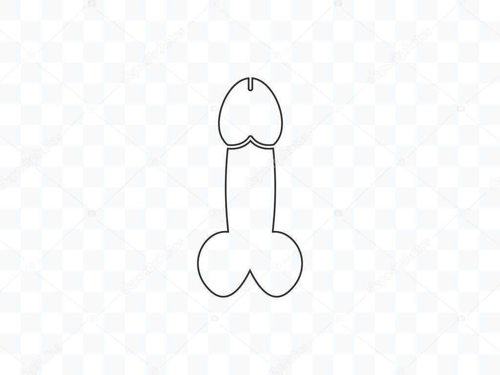 Health, penis icon Vector illustration flat