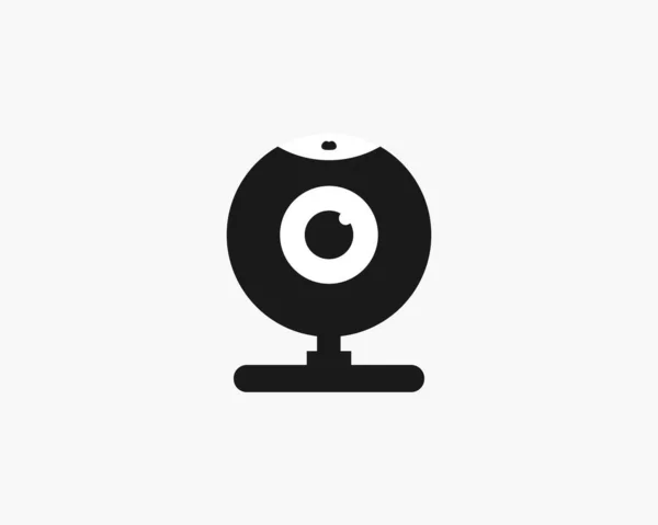 Vector Illustration Flat Design Camera Webcam Icon — Stock Vector