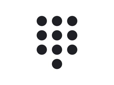 Vektör çizimi, düz tasarım. Arayüz tuş takımı numaraları simgesi