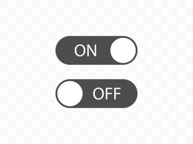Vektör çizimi, düz tasarım. Simgeyi aç / kapat