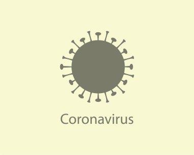 Coronavirus, grip ikonu Vektör çizimi düz