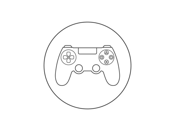 Contrôleur Icône Joystick Illustration Vectorielle Plate — Image vectorielle
