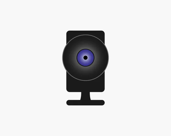 Vector Illustration Flat Design Camera Webcam Icon — Stock Vector