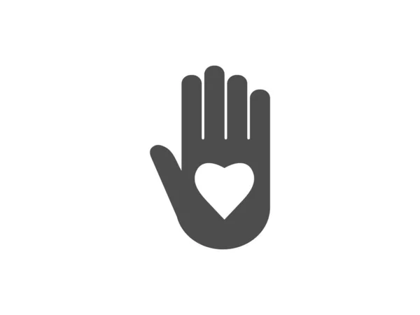 Vector Illustration Flat Design Charity Hand Volunteer Icon — ストックベクタ