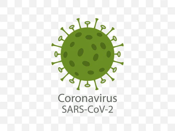 Coronavirus Icona Covid Illustrazione Vettoriale Piatta — Vettoriale Stock