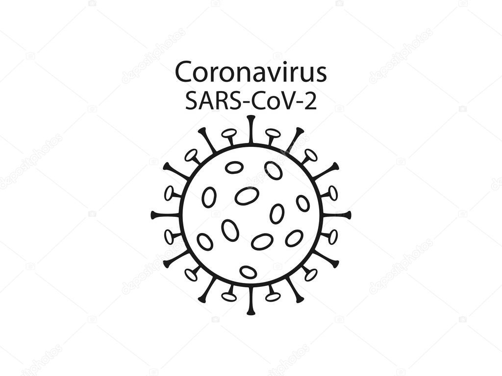 Coronavirus, COVID-19 icon Vector illustration flat