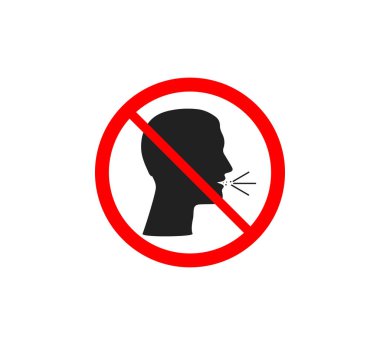 Öksürük, grip ikonu Vektör illüstrasyonu düz