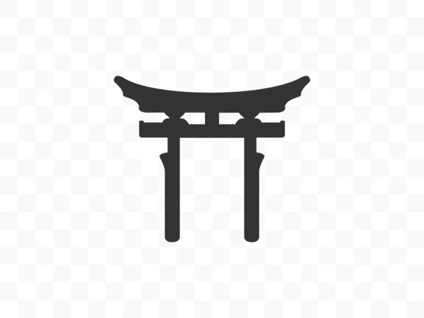 Візуальне Зображення Плоский Дизайн Японська Ікона Сінто Торій — стоковий вектор