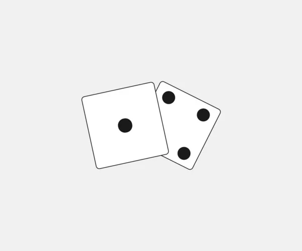 Vector Illustration Flat Design Dice Game Icon — Stock vektor