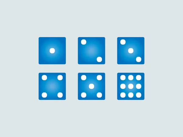 Vector Illustration Flat Design Dice Game Icon — Stock vektor