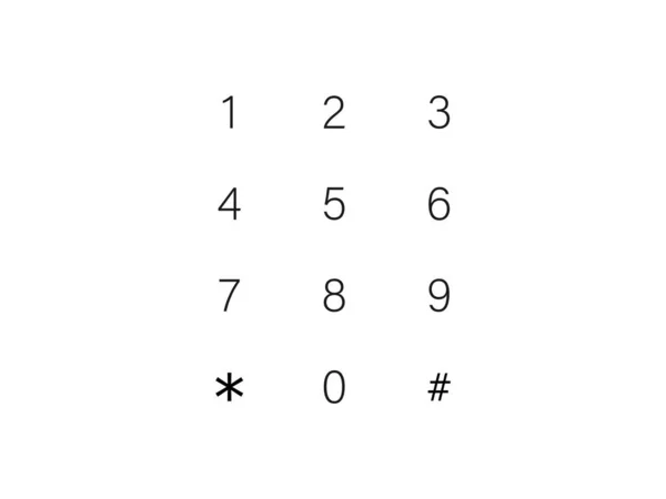 Vector Illustration Flat Design Interface Keypad Numbers Icon — Stock vektor