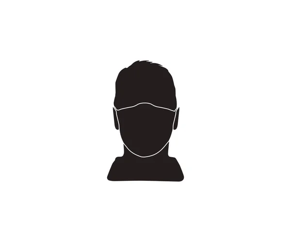 Vektorová Ilustrace Plochý Design Ikona Masky Obličeje — Stockový vektor