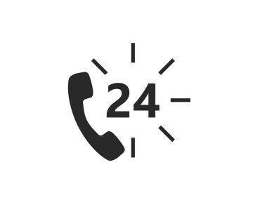 Acil çağrı ikonu. Vektör illüstrasyon düzlüğü