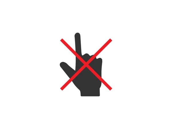 Ne touchez pas l'icône. Illustration vectorielle, design plat . — Image vectorielle