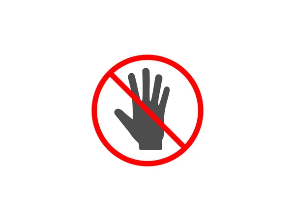 Do not touch icon. Vector illustration, flat design. — Stock Vector