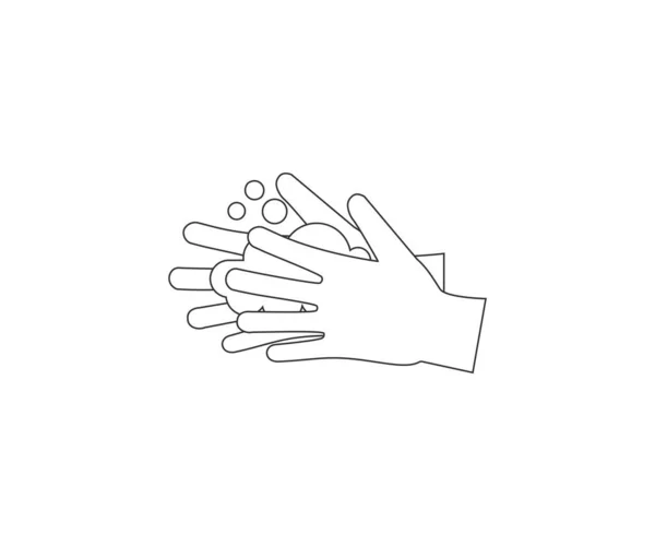 Hand washing icon. Vector illustration, flat design. — Stock Vector